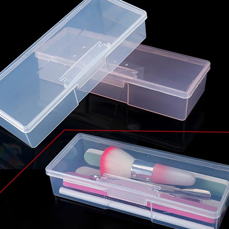 Nail Fan Brush - ネイルアート収納ボックスネイルアクセサリーオーガナイザープラスチック容器ネイルラインストーンブラシペンバッファ研削ファイル収納ボックス