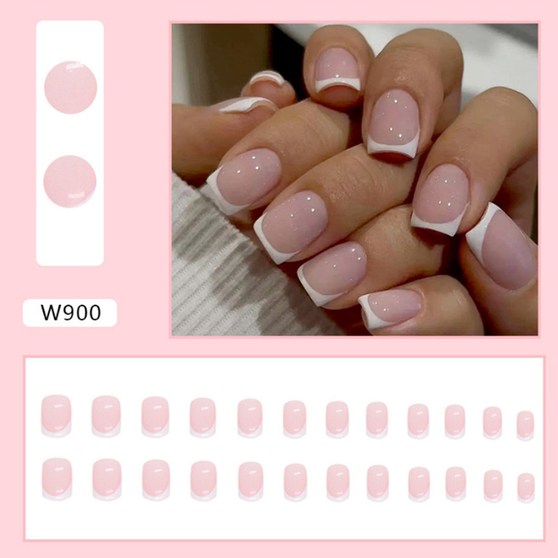 ショートスクエアプレスオンネイル ヌードホワイト クラシック - Nail Art Wedding のレビューと価格