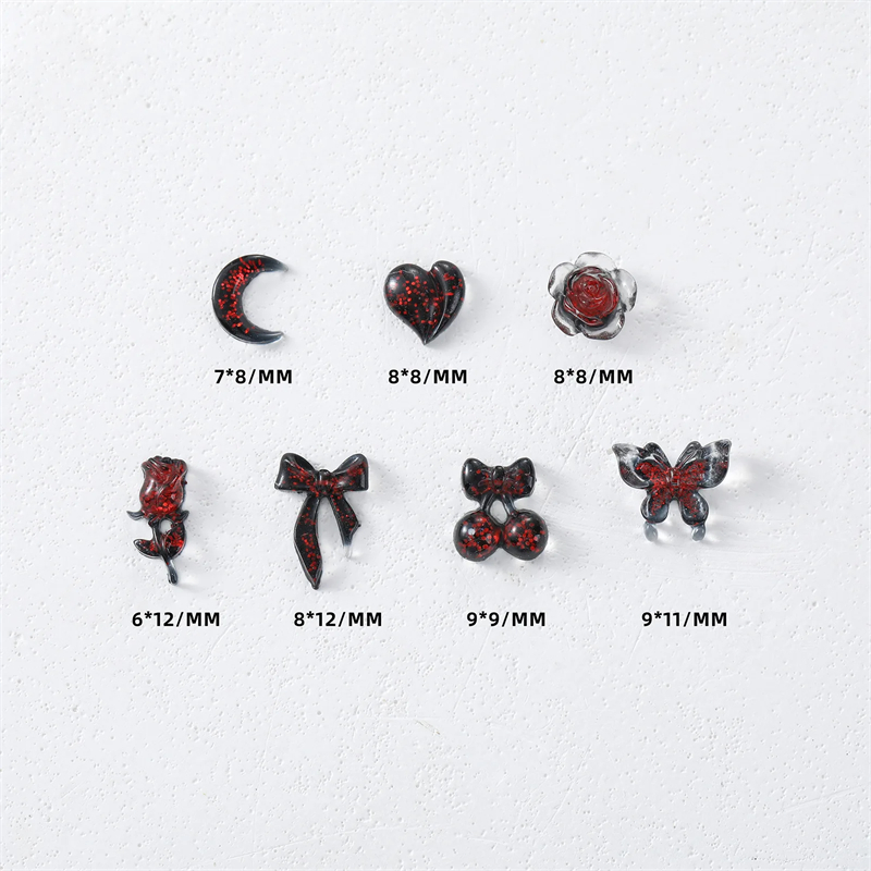 吸血鬼の花のネイルアクセサリー,レジンネイルアクセサリー,リ - Nail Art Vampire のレビューと価格