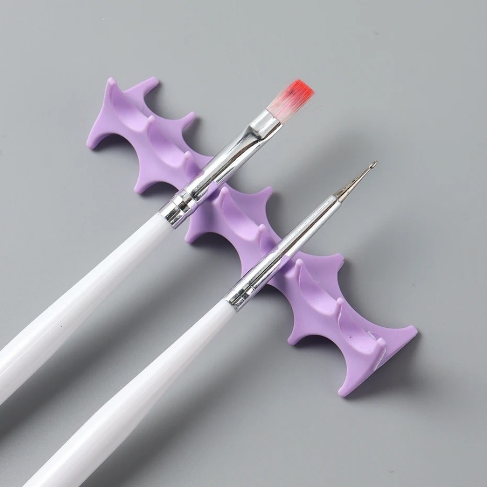 シリコンネイルアートペンホルダー UVジェルブラシディスプレ - Nail Fan Brush のレビューと価格