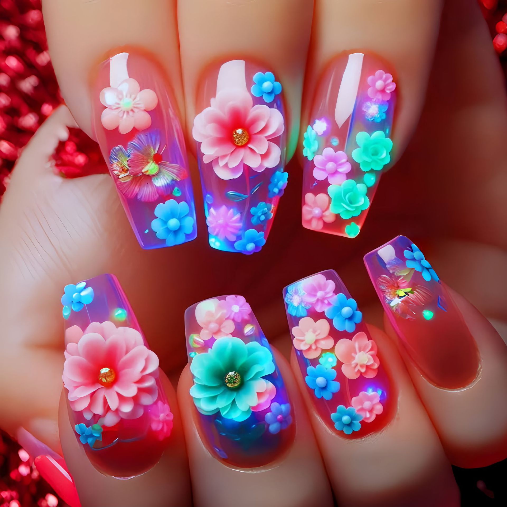 女性用ショートミディアムロングつけ爪 グラデーションパープル - Nail Art Wedding のレビューと価格
