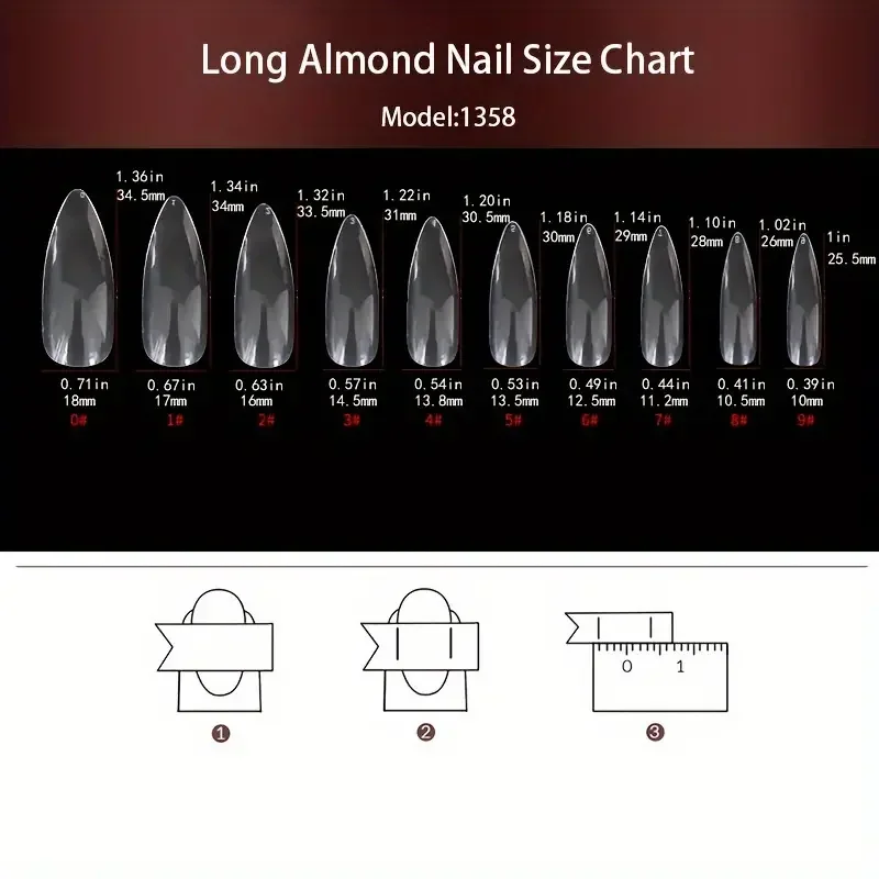 ラインストーン付きの再利用可能な光沢のある偽の爪,長いアーモ - Nail Art Vampire のレビューと価格