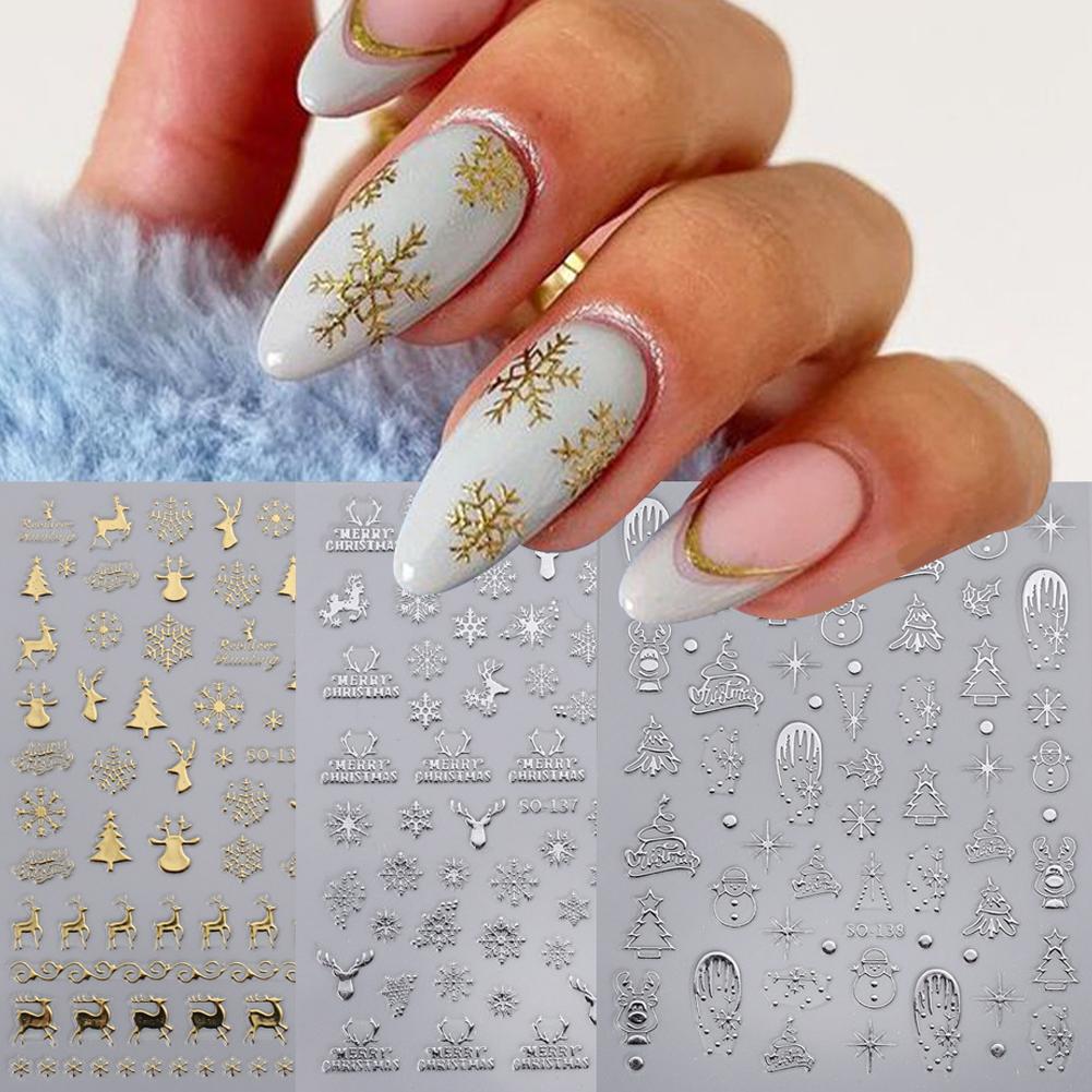 クリスマスネイルアートステッカー ネイルデカール 自己粘着  - Nail Art Xmas Design のレビューと価格
