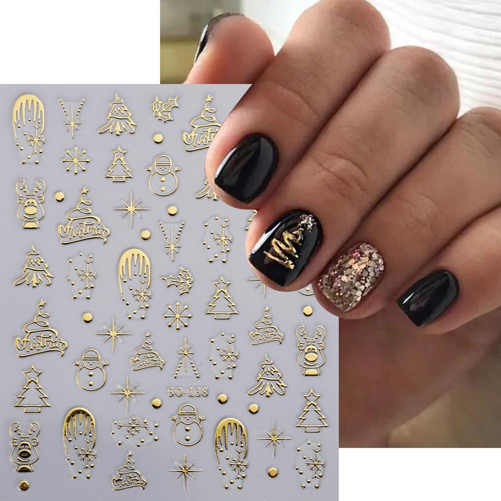 クリスマスネイルアートステッカー ネイルデカール 自己粘着  - Nail Art Xmas Design のレビューと価格