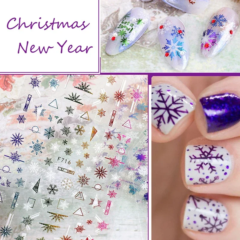 クリスマス用粘着ネイルステッカー,サンタクロース,スノーフレ - Nail Art Xmas Design のレビューと価格