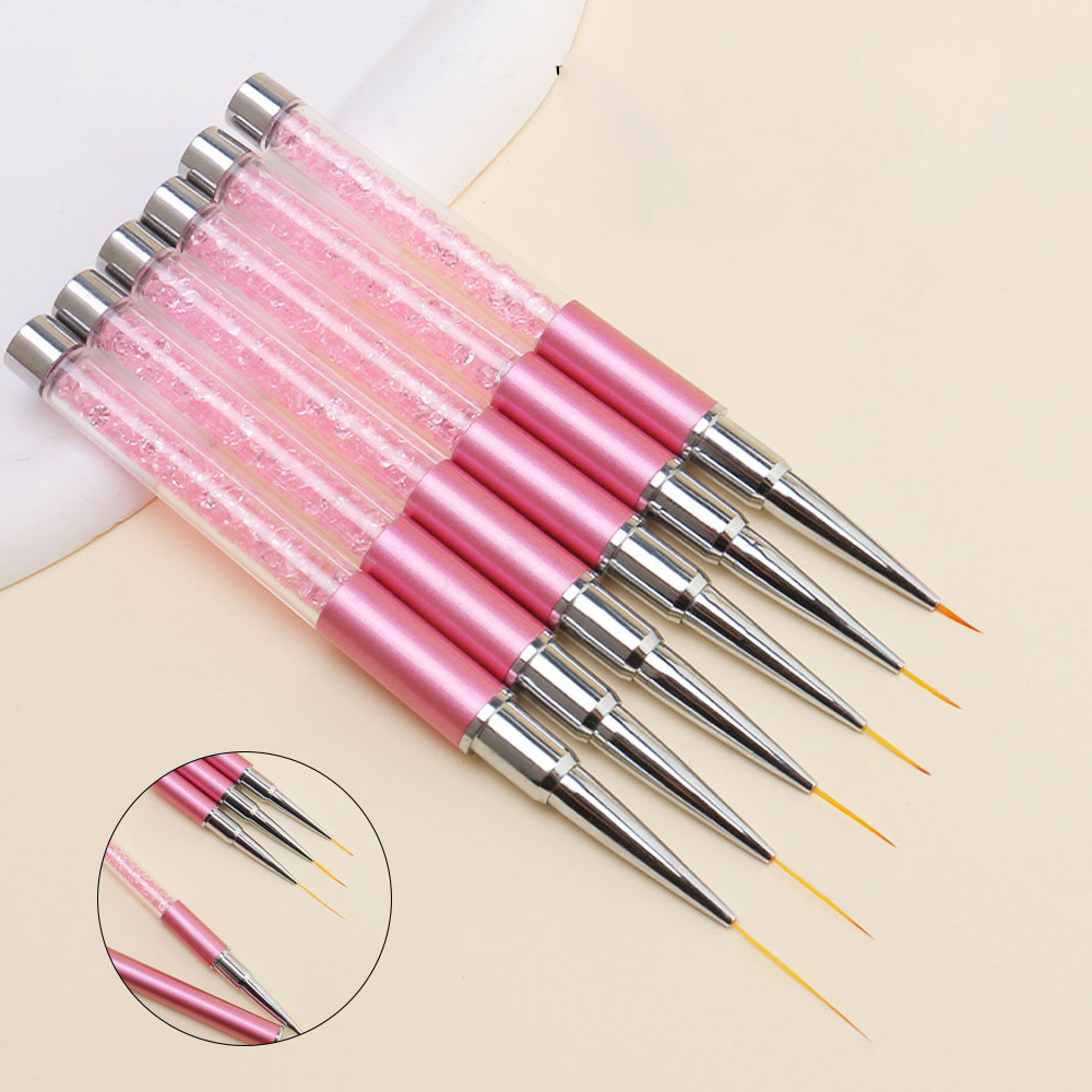 6本セット アクリル製 フレンチストライプ ネイルアート ラ - Nail Fan Brush のレビューと価格