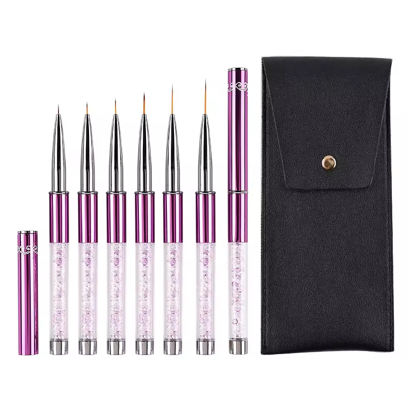6本セット アクリル製 フレンチストライプ ネイルアート ラ - Nail Fan Brush のレビューと価格