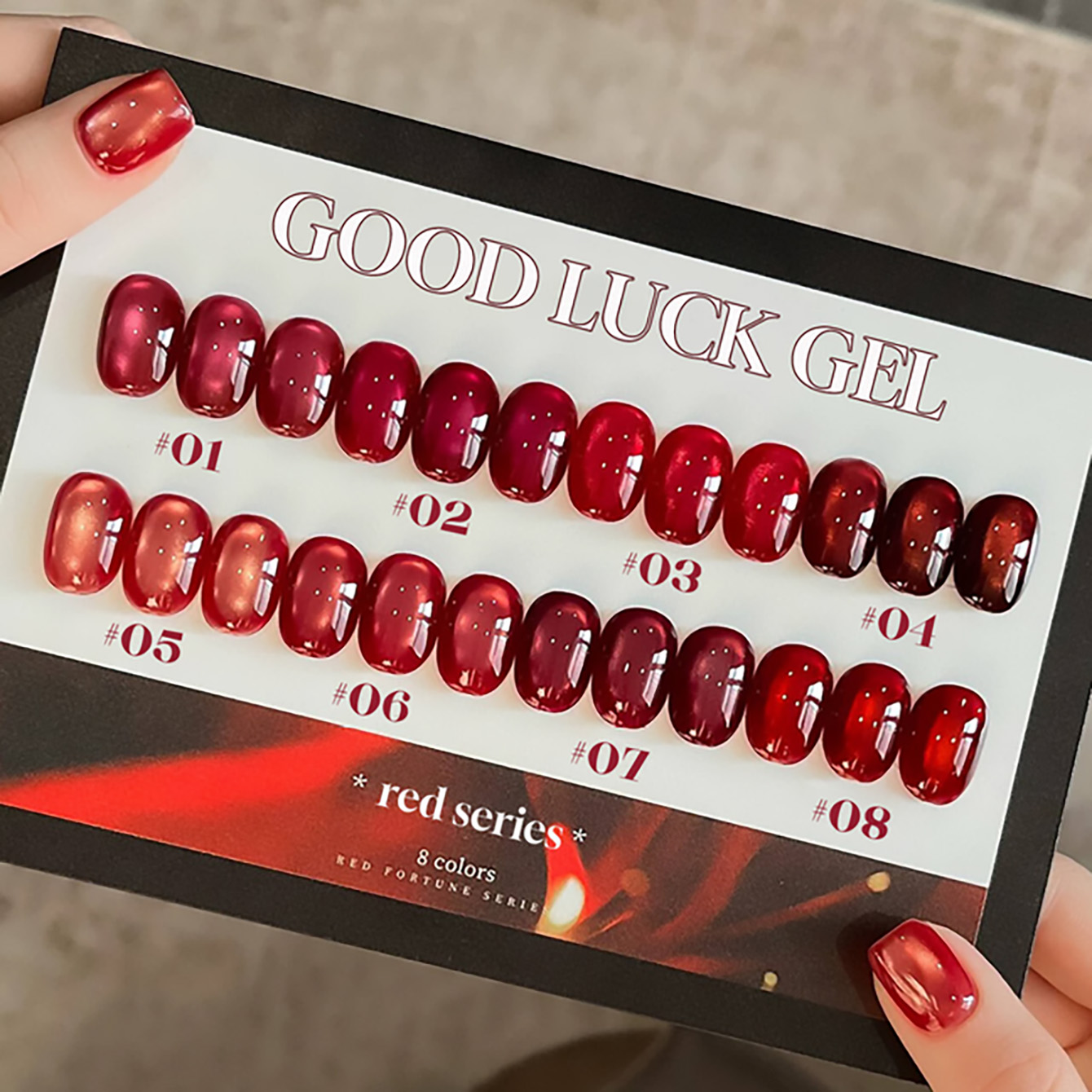 1個 PSK 新年幸運赤猫目ジェルネイルポリッシュ 新フラッ - Nail Art Red Wine Cat Eye のレビューと価格