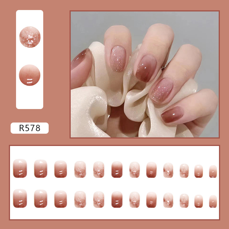 偽のネイル,明るいピンク,グラデーションカラー,プレス,結婚 - Nail Art Wedding のレビューと価格