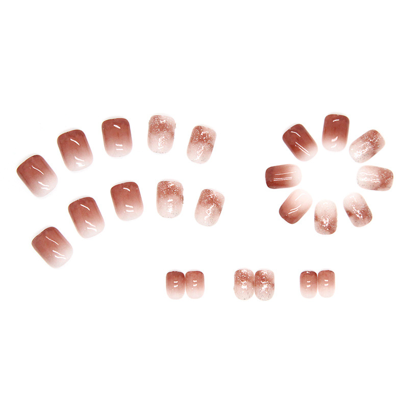 偽のネイル,明るいピンク,グラデーションカラー,プレス,結婚 - Nail Art Wedding のレビューと価格