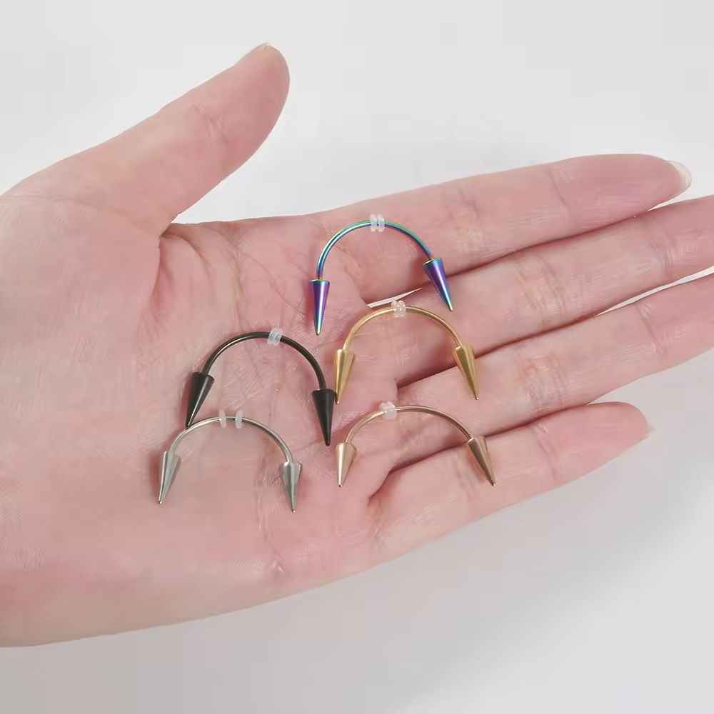 1PC パンクスタイルステンレス鋼笑顔虎の歯ネイルコーン吸血 - Nail Art Vampire のレビューと価格