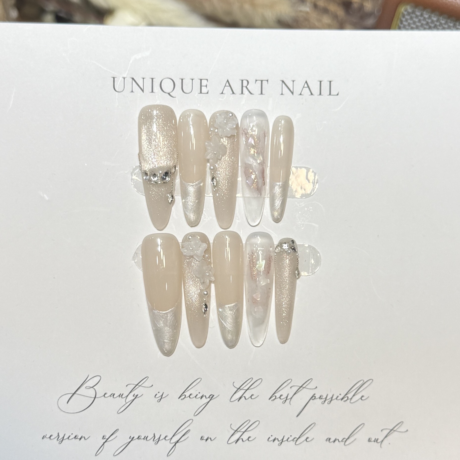 プレスオンネイル 10枚入り パープルファンタジーフレンチマ - Nail Art Wedding のレビューと価格