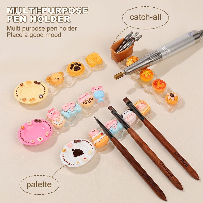 カニウ 可愛い動物ネイルブラシホルダー 5グリッド プラスチ - Nail Fan Brush のレビューと価格