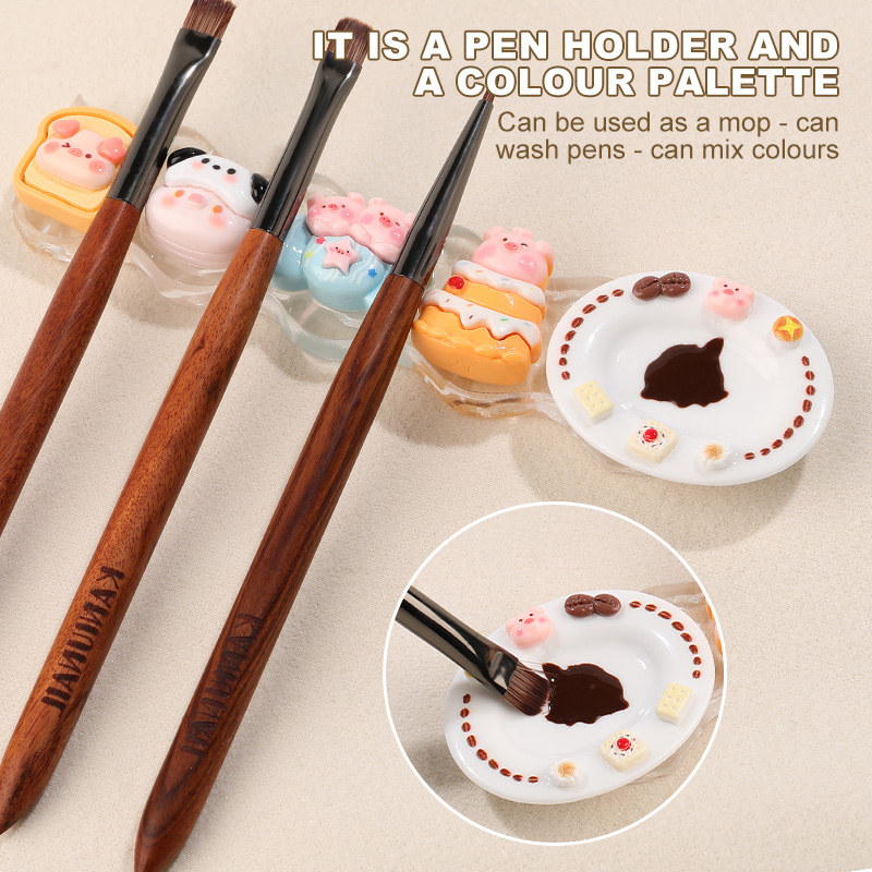 カニウ 可愛い動物ネイルブラシホルダー 5グリッド プラスチ - Nail Fan Brush のレビューと価格