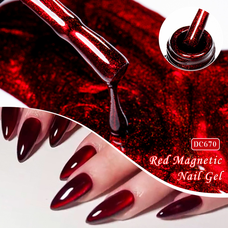 Mtssii-キャッツアイレッドのマグネティックマニキュア, - Nail Art Red Wine Cat Eye のレビューと価格