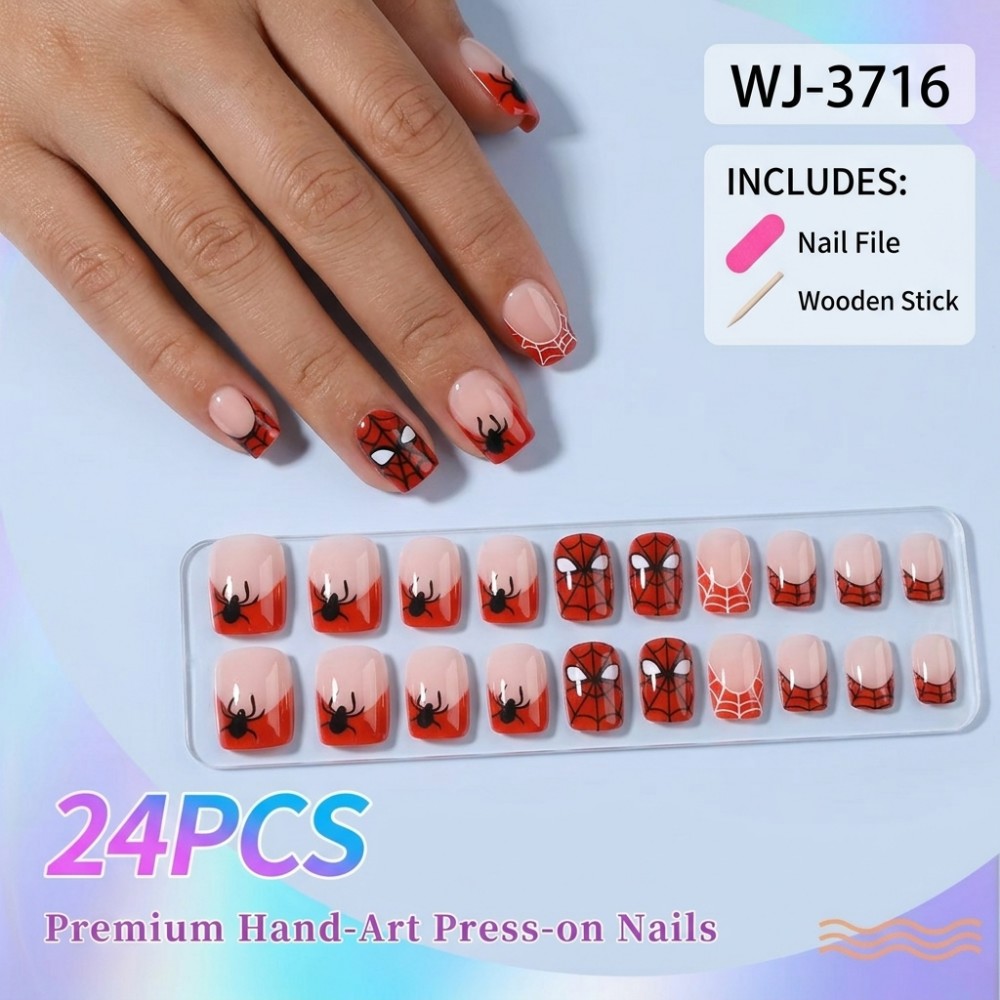 24個入り ハロウィン ロングスティレット つけ爪 ゴシック - Nail Art Vampire のレビューと価格