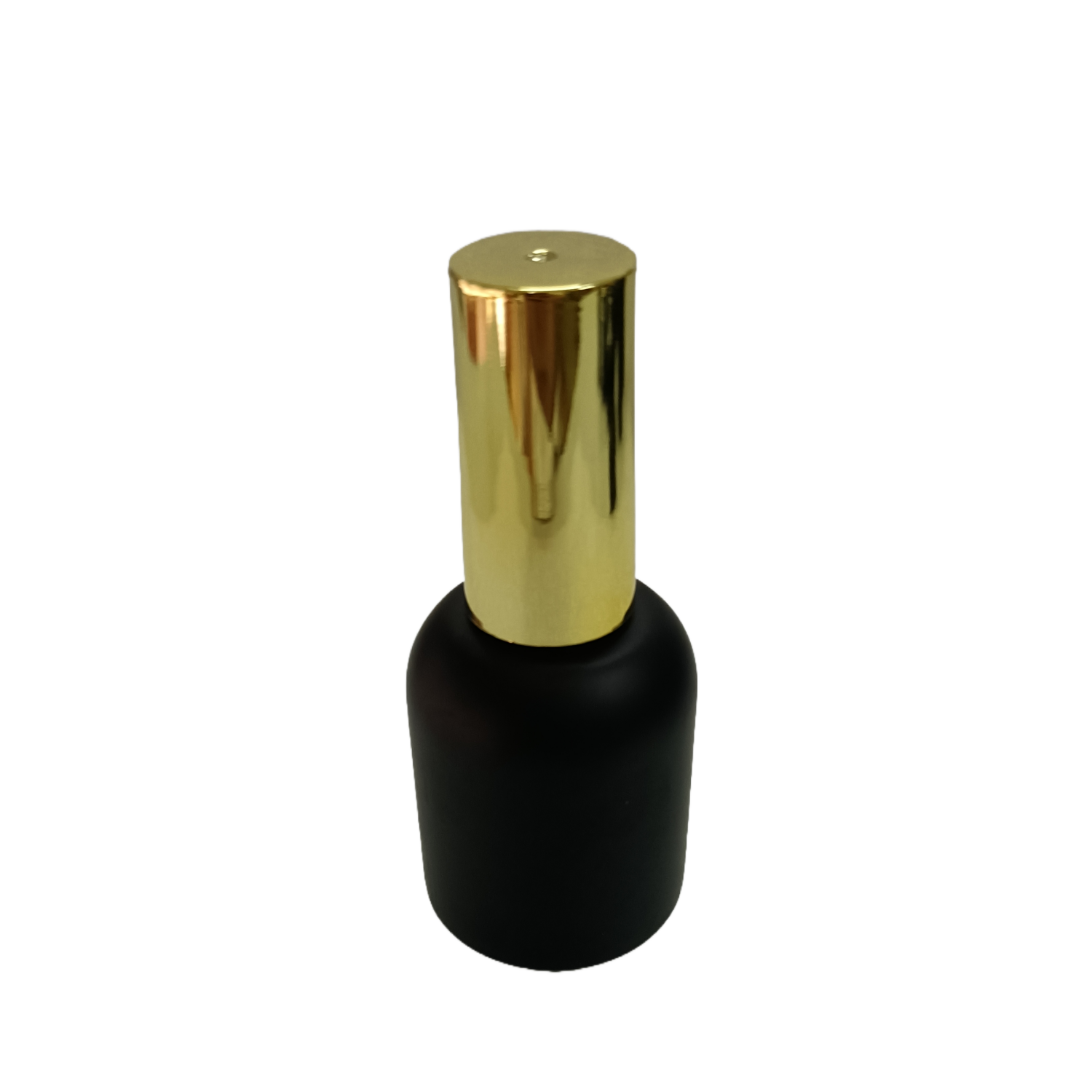 20ML 5個入り 空の黒いガラス瓶 ゴールドの蓋とブラシ付 - Nail Fan Brush のレビューと価格
