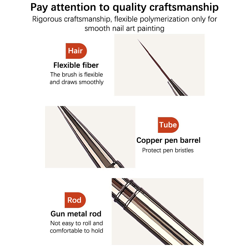 1 個ネイルアートブラシフレンチネイルライナーペン 10/1 - Nail Fan Brush のレビューと価格