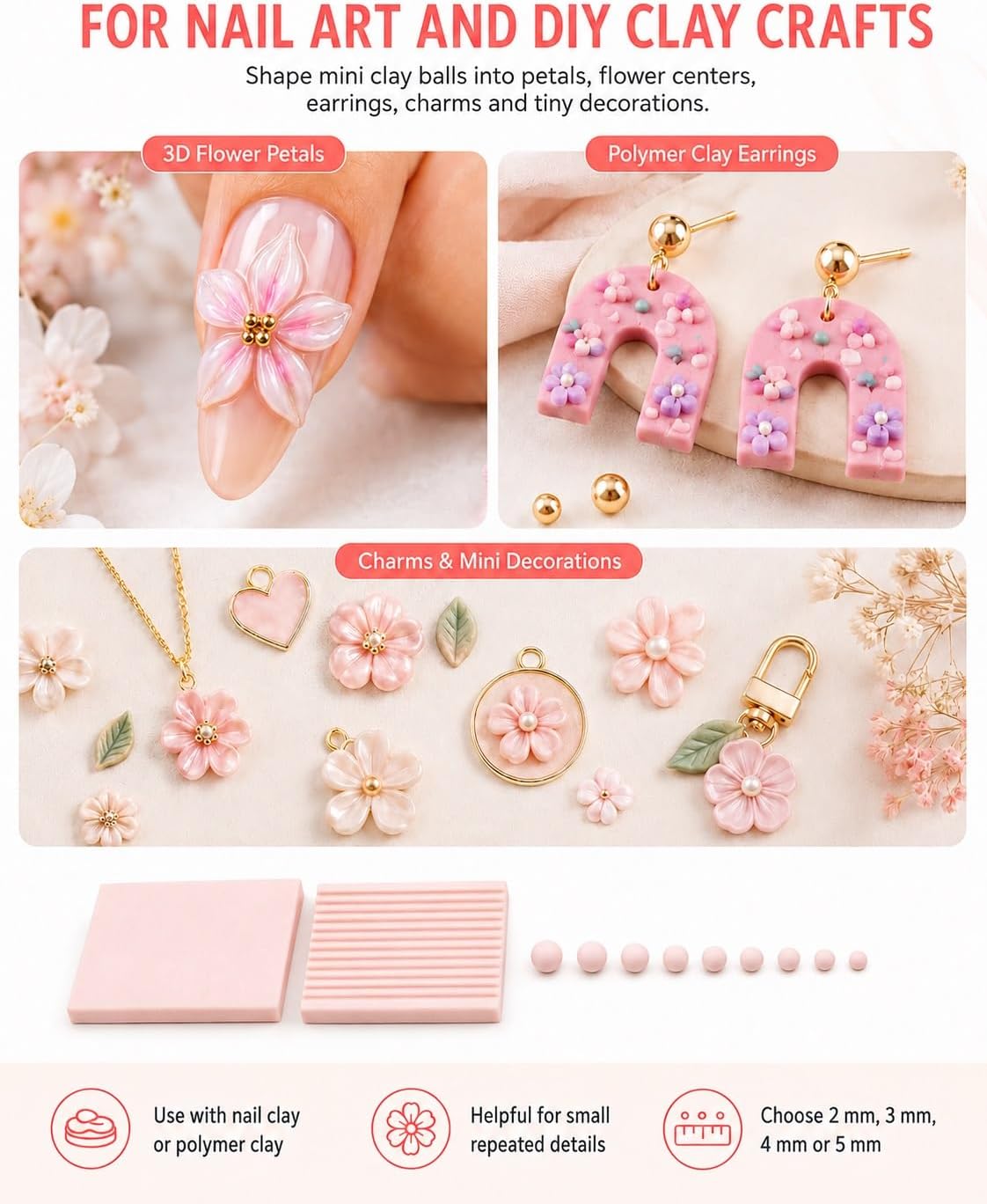 4個入り 3Dプリントクレイジェルボールメーカーツール、3D - Nail Art Gel のレビューと価格