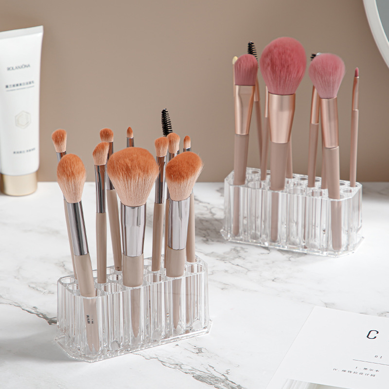 26 穴アクリルネイルブラシオーガナイザーネイルアートキット - Nail Fan Brush のレビューと価格