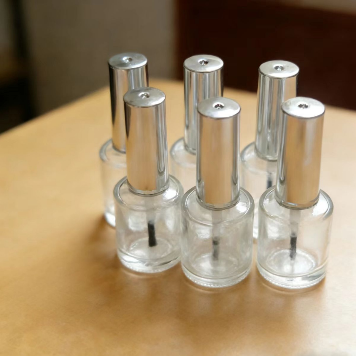 13ml 6個入り 透明ガラス製ネイルポリッシュボトル ブラ - Nail Fan Brush のレビューと価格