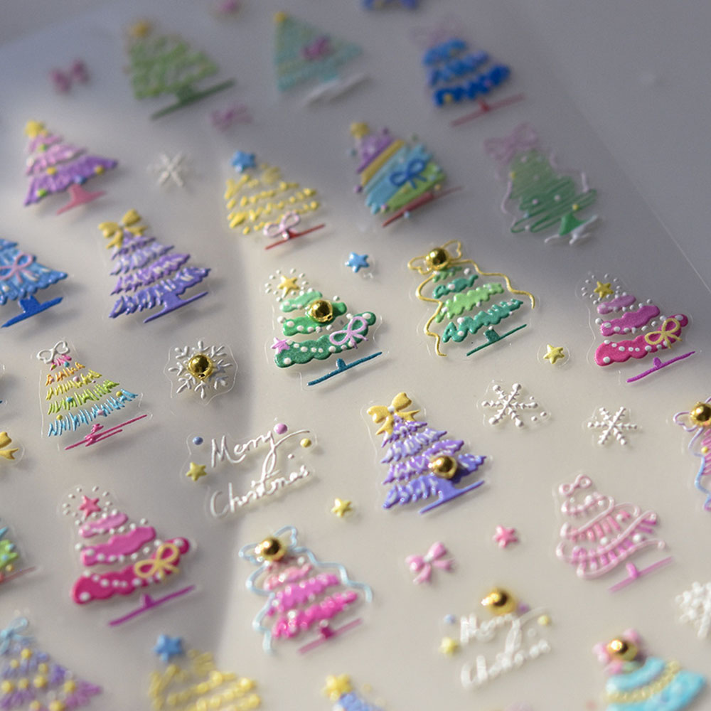 クリスマスネイルアートステッカーデカール 5D エンボスゴー - Nail Art Xmas Design のレビューと価格