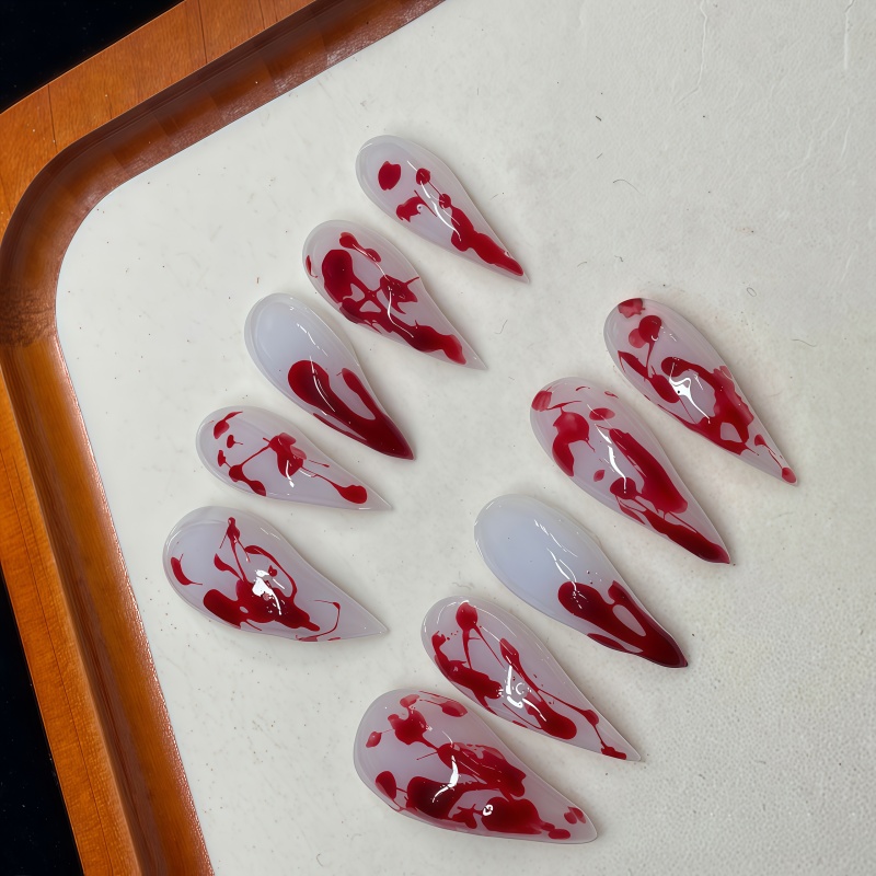 10個入り ハンドメイド スティレット プレスオンネイル、ホ - Nail Art Vampire のレビューと価格