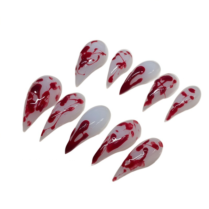 10個入り ハンドメイド スティレット プレスオンネイル、ホ - Nail Art Vampire のレビューと価格